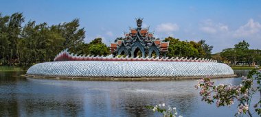Bangkok Tayland Antik Şehir Muang Boran Tapınaklar