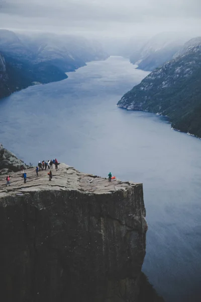 Views of the pulpit rock in Stavenger in Norway