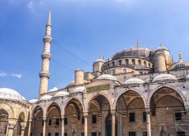 Türkiye'de İstanbul'da Mavi Cami manzarası