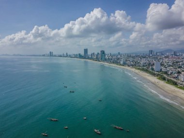 Da Nang, Orta Vietnam'da plaj manzarası