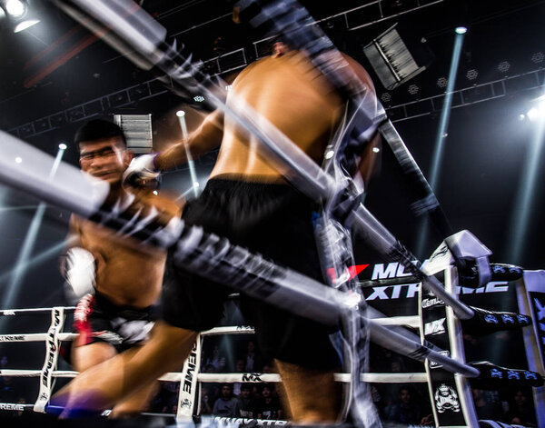 Muay thai fighting in Bangkok in Thailand