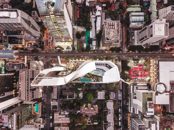 Ploenchit view from above in Bangkok in Thailand — Stock Photo, Image