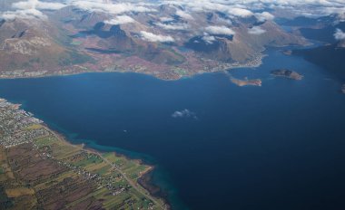 Uçaktan Lofoten görünümleri, Norveç