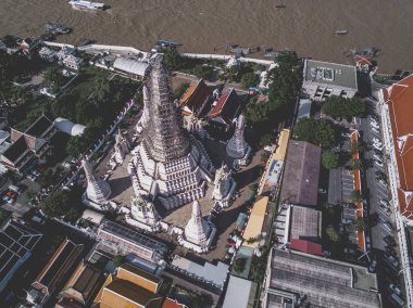 Yukarıdan Tapınaklar, Grand Palace, Wat Pho, Wat Arun, Bangkok Tayland