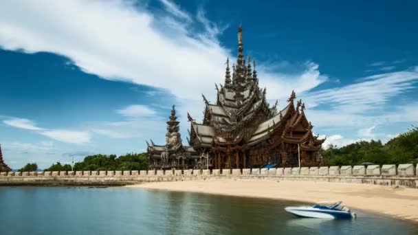 Sanctuary of Truth timelapse Pattaya, Tayland — Stok video