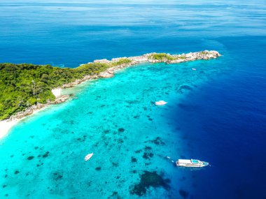 Tayland yukarıdan Similan ada hava manzarası