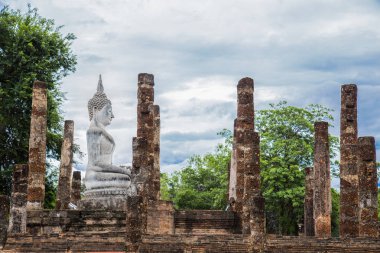 Tayland Sukhothai tarihi parkta Buddha