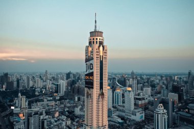 Bangkok Tayland 'dan Siyam ve Rachathewi manzarası