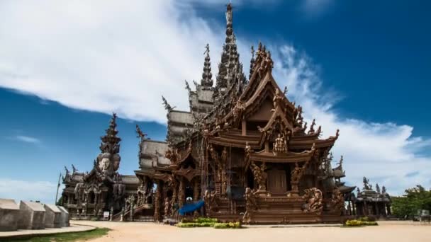 Timelapse Santuario de la Verdad en Pattaya, Tailandia — Vídeo de stock