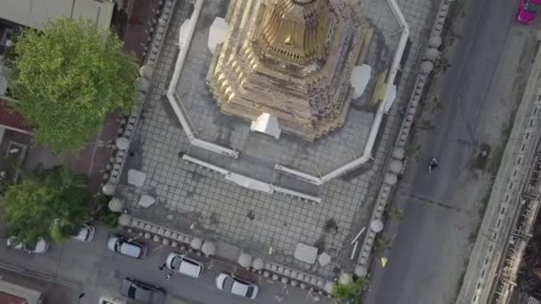 Asoke en Petchaburi luchtbeelden in Bangkok, Thailand — Stockvideo