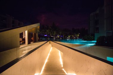 Khao Lak beach resort manzaraları gün batımında, Tayland