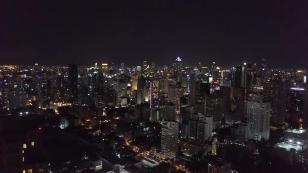 Tayland 'ın orta bangkok bölgesinde Sukhumvit hava manzarası — Stok video