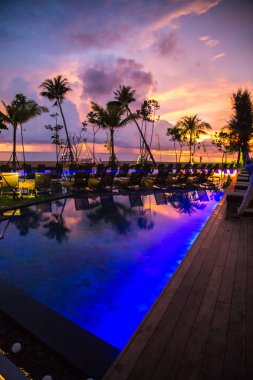 Khao Lak beach resort manzaraları gün batımında, Tayland