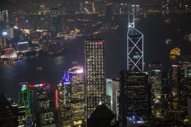 Hong Kong şehri, sokaklar ve nehir