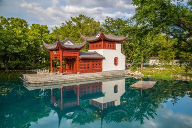 Kanada'da Montreal Botanik Bahçeleri manzarası