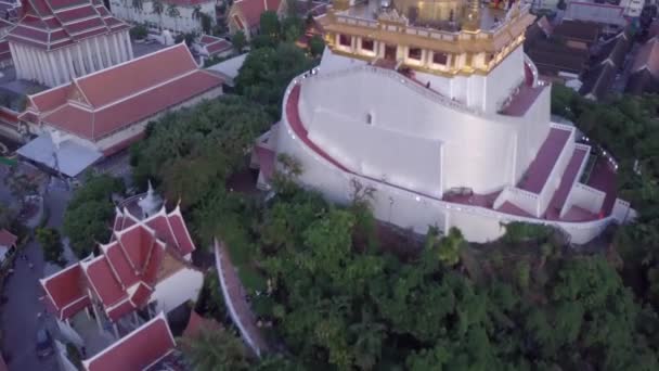 Temples vue aérienne à Bangkok en Thaïlande — Video