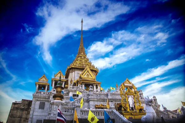 Zlatý buddhovský chrám v Bangkoku — Stock fotografie
