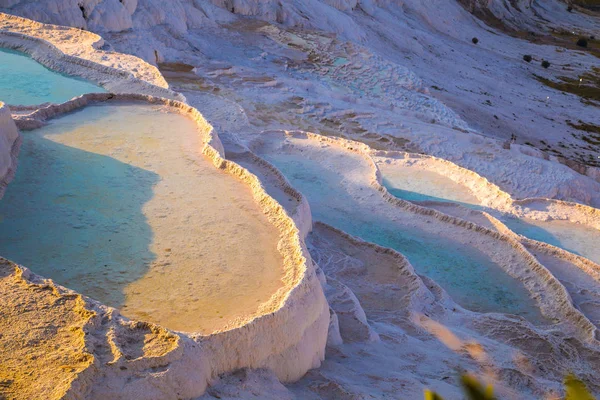 Pamukkale medence teraszok Hierapolis Törökországban — Stock Fotó