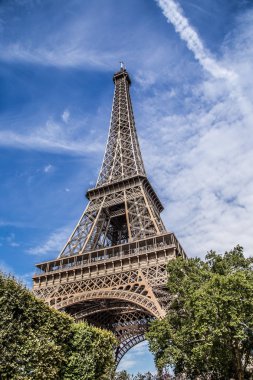 Paris,Fransa'daki Eyfel Kulesi manzarası