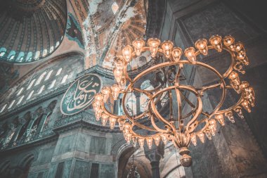 Türkiye'de İstanbul'da Mavi Cami manzarası