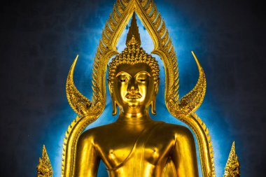 Tayland Bangkok gün doğumunda Mermer tapınak