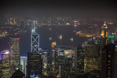 Hong Kong şehri, sokaklar ve nehir