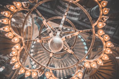 Türkiye'de İstanbul'da Mavi Cami manzarası