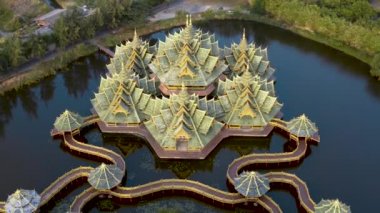 Antik Şehir, Muang Boran, Tayland, Bangkok 'ta hava görüntüleri