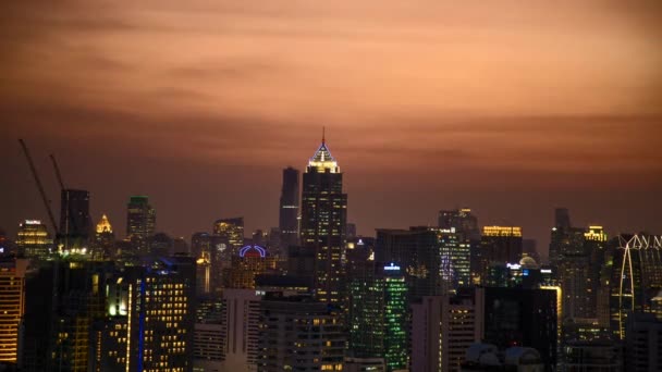 Tayland 'da Bangkok sokağı ve tapınak zamanı — Stok video