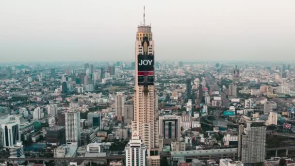 Baiyoke torony légi kilátás Bangkok Thaiföldön — Stock videók