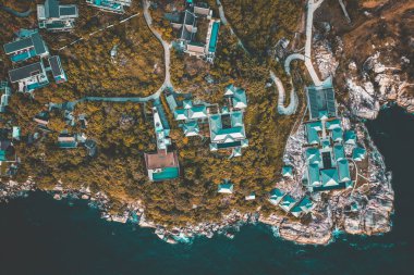 Tayland phuket bazı villahavadan görünümü