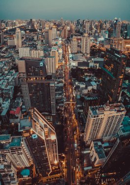 Bangkok Tayland 'dan Siyam ve Rachathewi manzarası