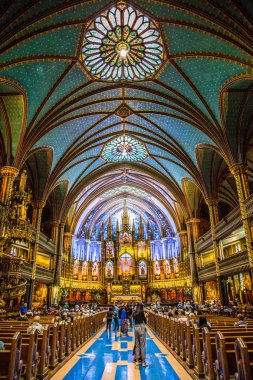 Kanada'da Montreal'deki Notre Dame Katedrali
