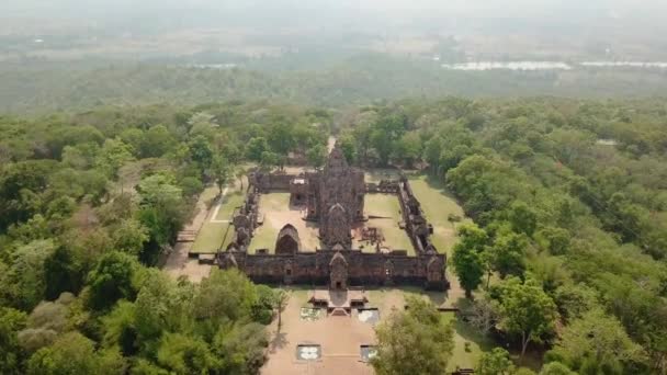 Phanom Rung Historical Park widok lotniczy w Buriram, Tajlandia — Wideo stockowe