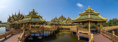 Bangkok Tayland Antik Şehir Muang Boran Tapınaklar