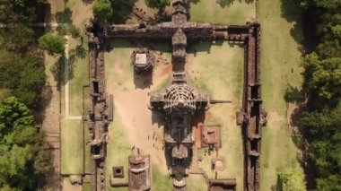 Phanom Rung tarihi Park havadan Görünümü Buriram, Tayland