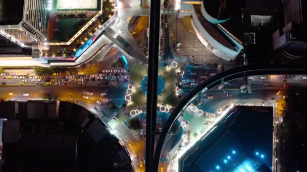 Vista aérea de Skywalk en MBK, Bangkok, Tailandia — Vídeos de Stock