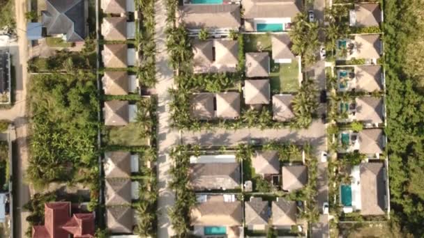 Villas aerial view in Hua Hin in Thailand — Stock Video