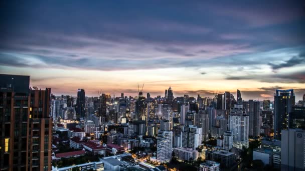 Bangkok rue et temple timelapse en Thaïlande — Video