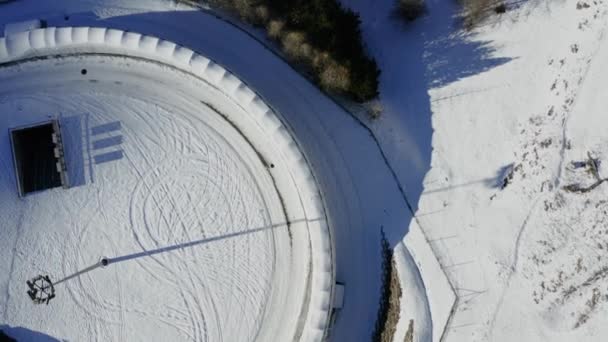 La Plagne luchtfoto in de Franse Alpen in Frankrijk — Stockvideo