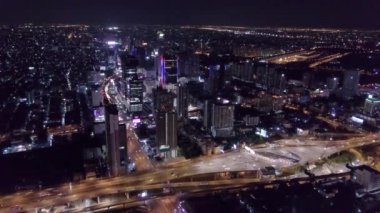 Tayland 'ın orta bangkok bölgesinde Sukhumvit hava manzarası