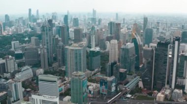 Tayland 'ın orta bangkok bölgesinde Sukhumvit hava manzarası