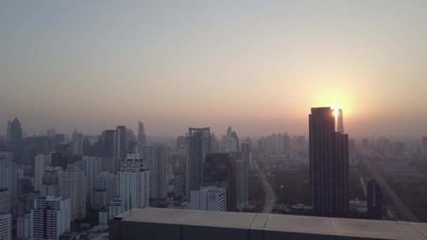 Filmati aerei di Asoke e Petchaburi a Bangkok, Thailandia — Video Stock