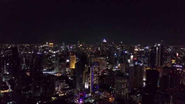 Sukhumvit Luftaufnahme im Zentrum Bangkoks in Thailand — Stockvideo