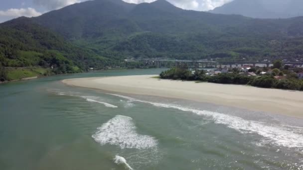 Da Nang plaża widok z lotu ptaka w środkowym Wietnamie — Wideo stockowe