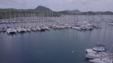 Martinik adası ve Karayip adalarındaki deniz manzarası