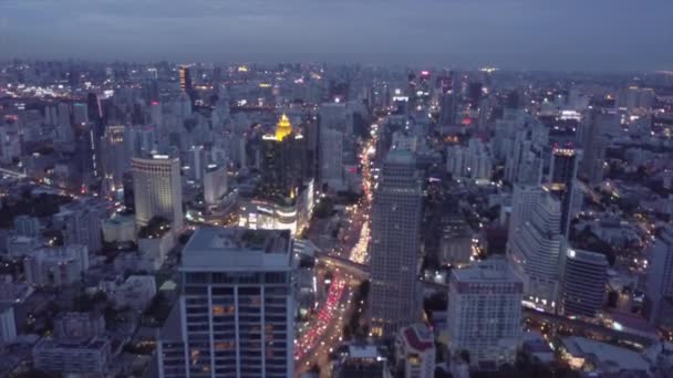 Asoke und Petchaburi Luftaufnahmen in Bangkok, Thailand — Stockvideo
