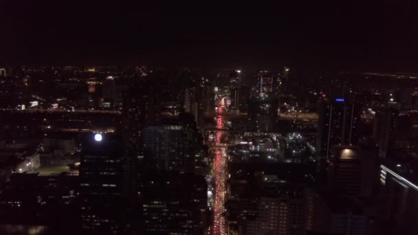 タイ・バンコクのアソークとペッチャブリの空中映像 — ストック動画