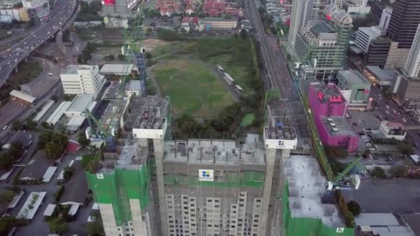Asoke och Petchaburi Aerial bilder i Bangkok, Thailand — Stockvideo