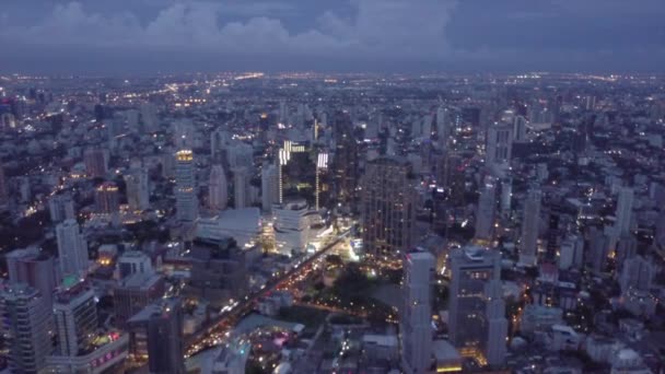 阿索克和佩查武里在泰国曼谷的空中录像 — 图库视频影像